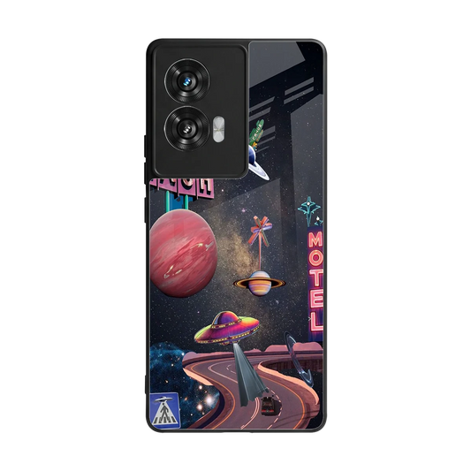 Cosmic Path back phone cover | glass case for motorola edge 50 fusion