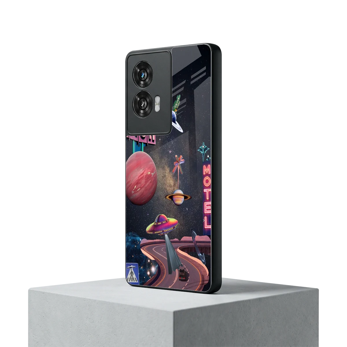 Cosmic Path motorola edge 50 fusion mobile cover | shockproof glass phone case