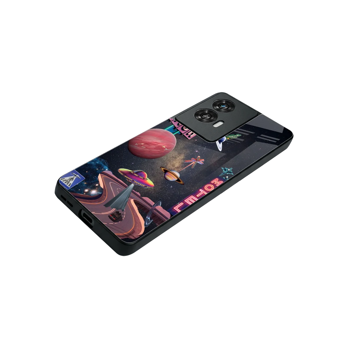 Cosmic Path stylish phone case for motorola edge 50 fusion | glossy glass and slim fit