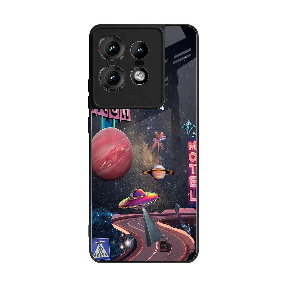 Cosmic Path back phone cover | glass case for motorola edge 50 pro