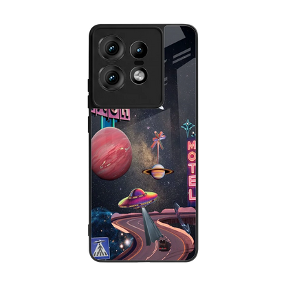 Cosmic Path back phone cover | glass case for motorola edge 50 pro