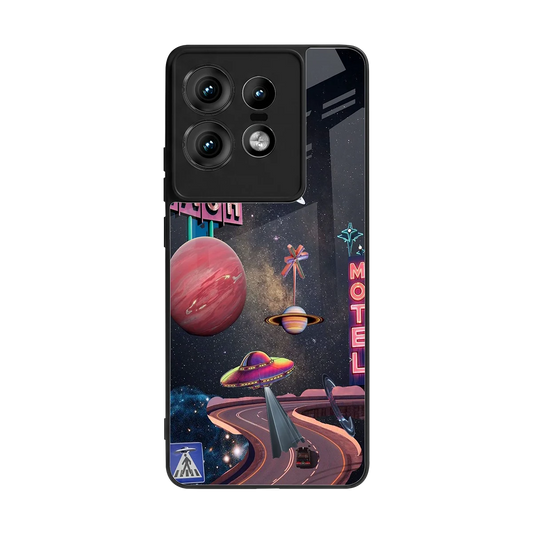 Cosmic Path back phone cover | glass case for motorola edge 50 pro