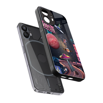 Cosmic Path sleek nothing phone 2 cover with tempered glass back and TPU edges