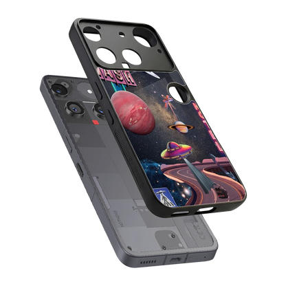 Cosmic Path sleek nothing phone 3 cover with tempered glass back and TPU edges