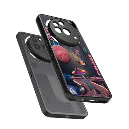 Cosmic Path sleek nothing phone 3a pro cover with tempered glass back and TPU edges