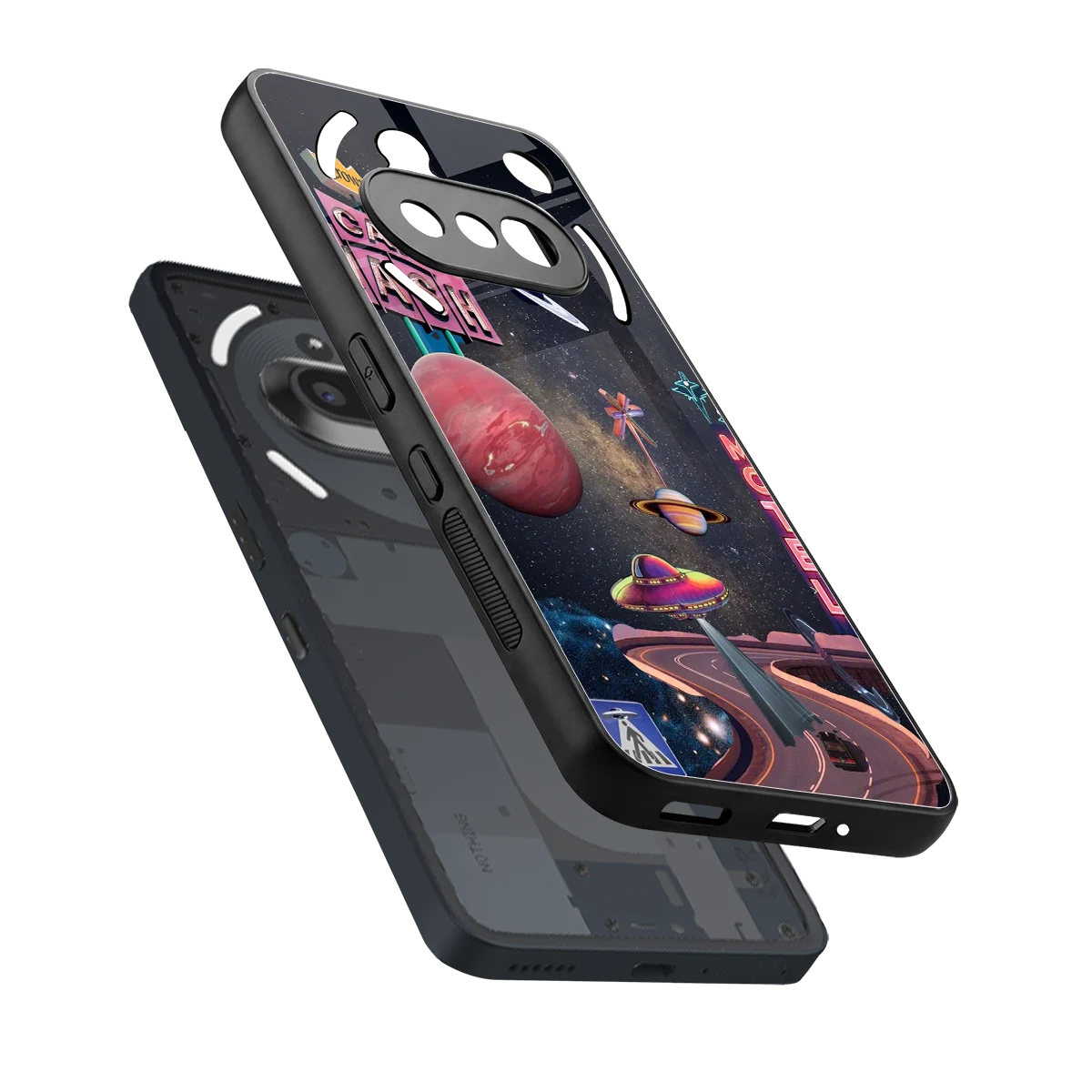 Cosmic Path sleek nothing phone 3a cover with tempered glass back and TPU edges