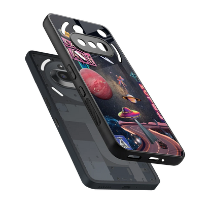 Cosmic Path sleek nothing phone 3a cover with tempered glass back and TPU edges