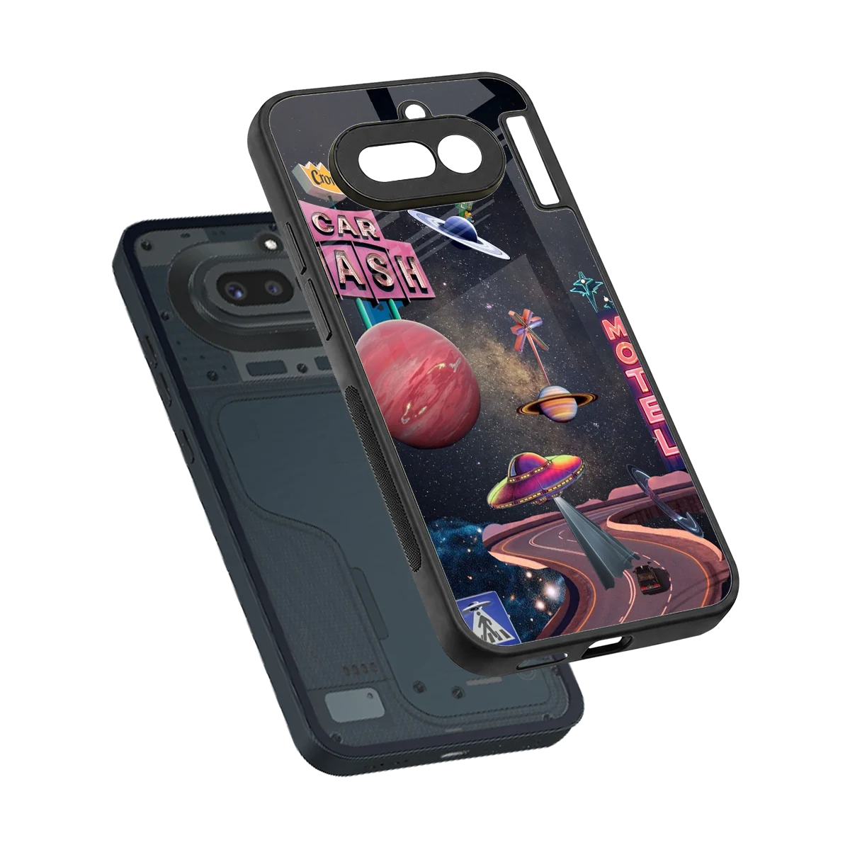 Cosmic Path sleek nothing phone 4a cover with tempered glass back and TPU edges