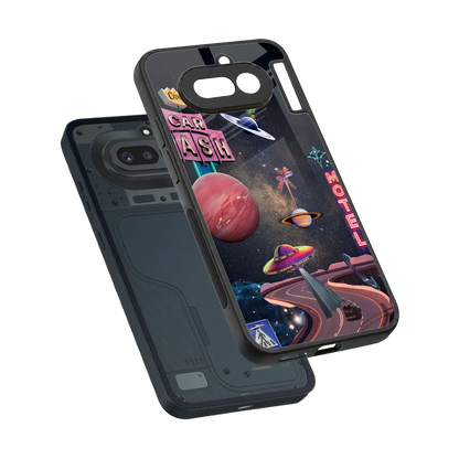 Cosmic Path sleek nothing phone 4a cover with tempered glass back and TPU edges