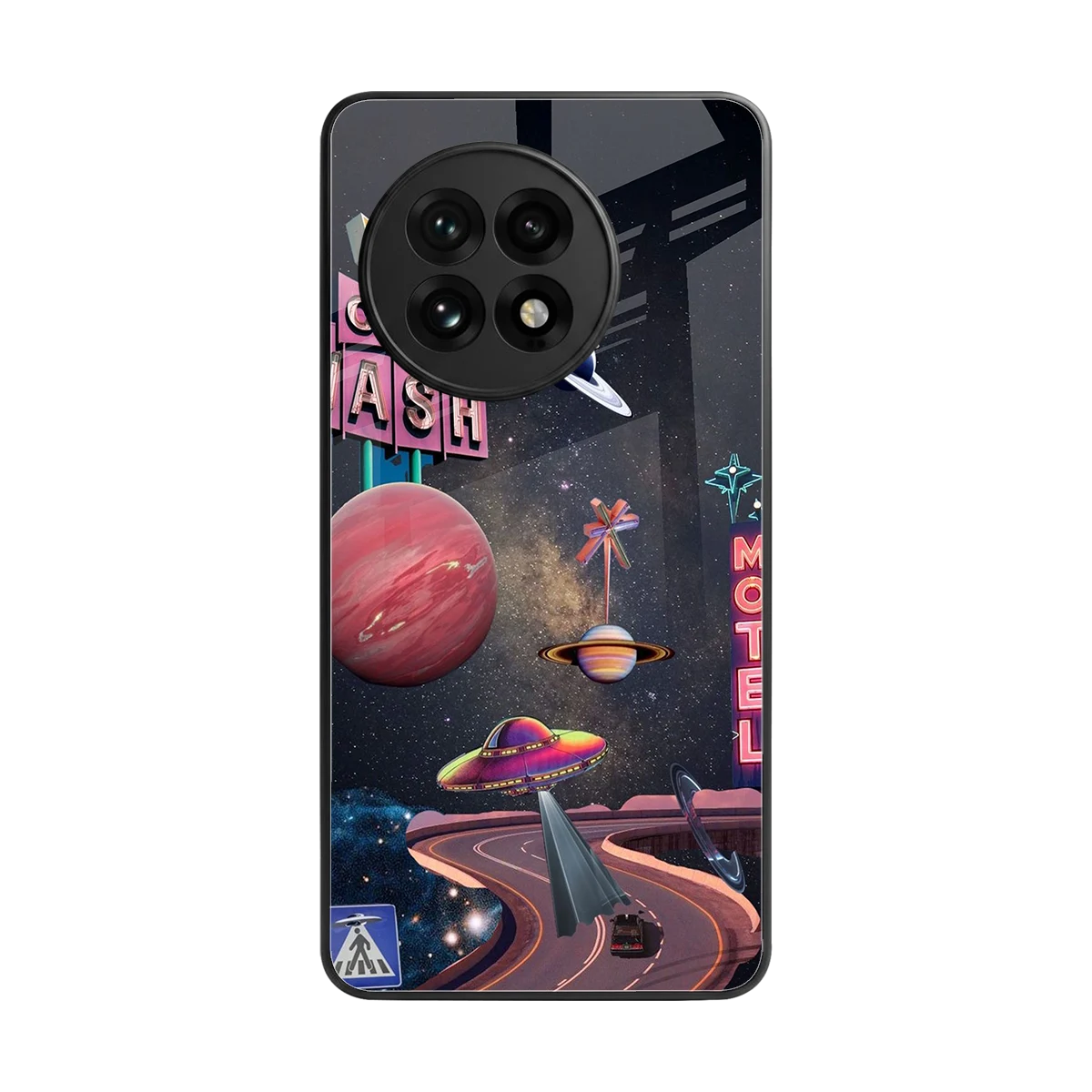 Cosmic Path back phone cover | glass case for oneplus 13r