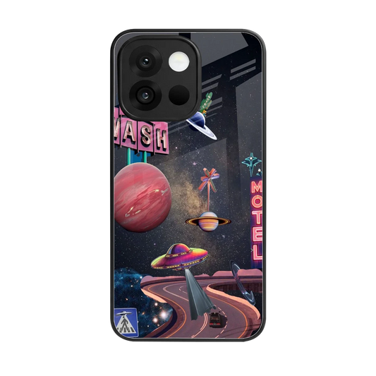 Cosmic Path back phone cover | glass case for oneplus 13s