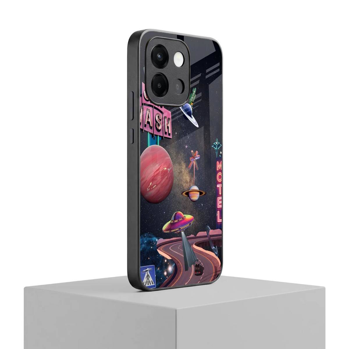 Cosmic Path oneplus 13s mobile cover | shockproof glass phone case
