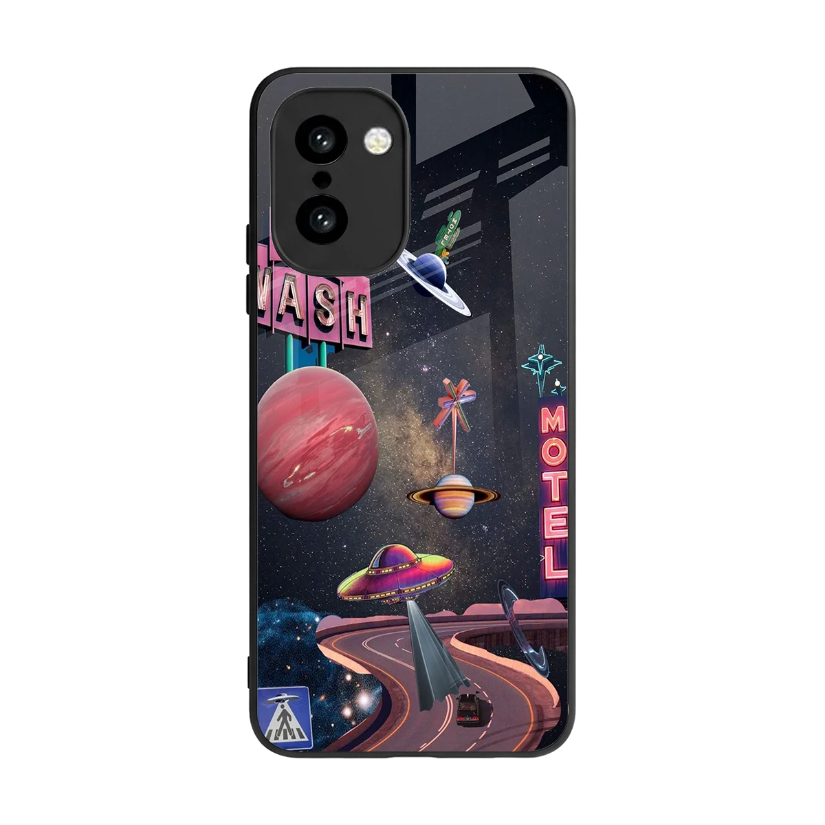 Cosmic Path back phone cover | glass case for oneplus 15r