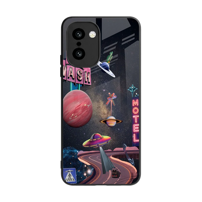 Cosmic Path back phone cover | glass case for oneplus 15r