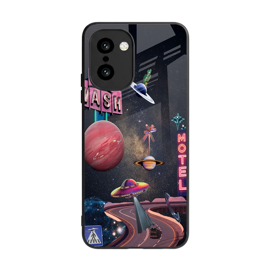 Cosmic Path back phone cover | glass case for oneplus 15r