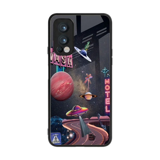 Cosmic Path back phone cover | glass case for oneplus nord 2