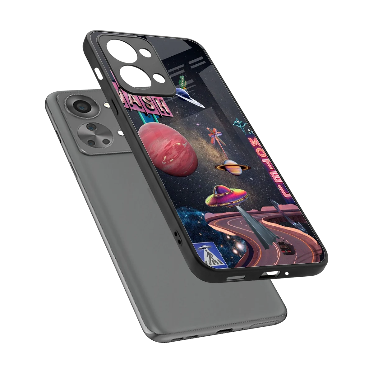 Cosmic Path sleek oneplus nord 2t cover with tempered glass back and TPU edges