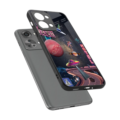 Cosmic Path sleek oneplus nord 2t cover with tempered glass back and TPU edges