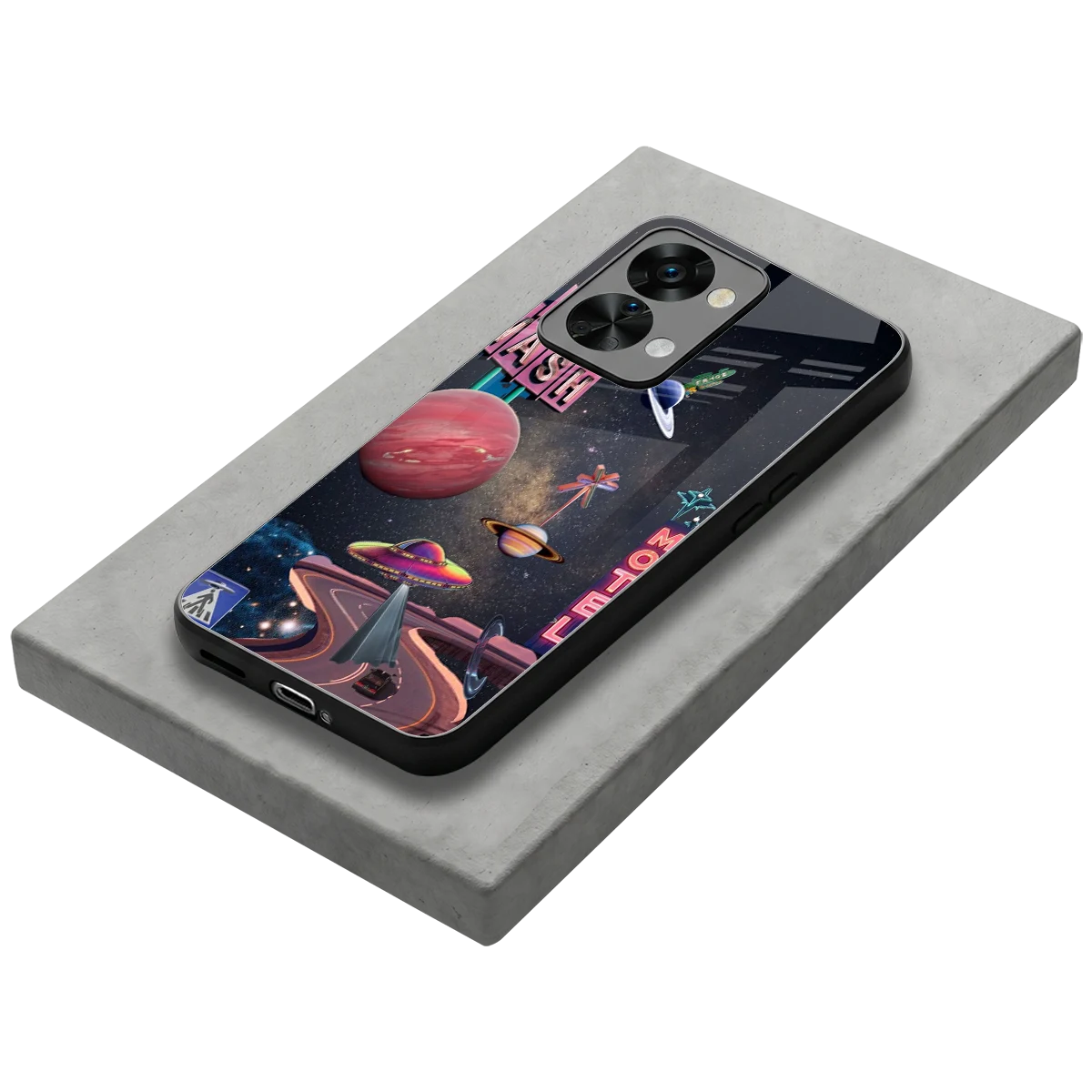 Cosmic Path stylish phone case for oneplus nord 2t | glossy glass and slim fit