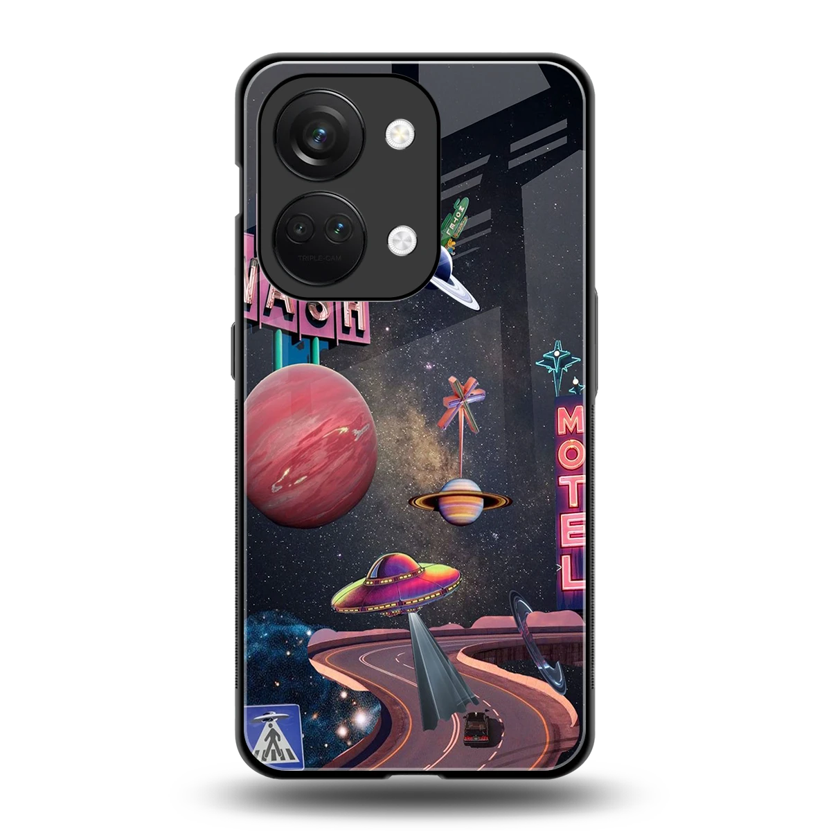 Cosmic Path back phone cover | glass case for oneplus nord 3