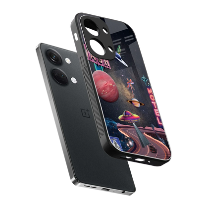 Cosmic Path sleek oneplus nord 3 cover with tempered glass back and TPU edges