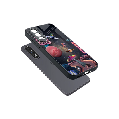 Cosmic Path sleek oneplus nord 5 cover with tempered glass back and TPU edges