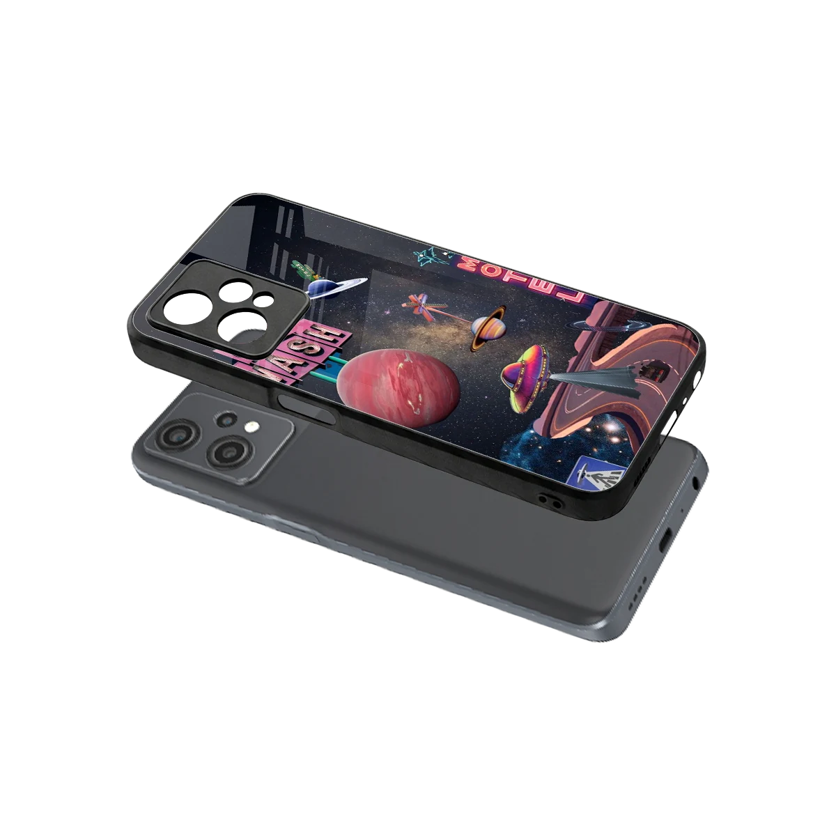 Cosmic Path sleek oneplus nord ce 2 lite cover with tempered glass back and TPU edges