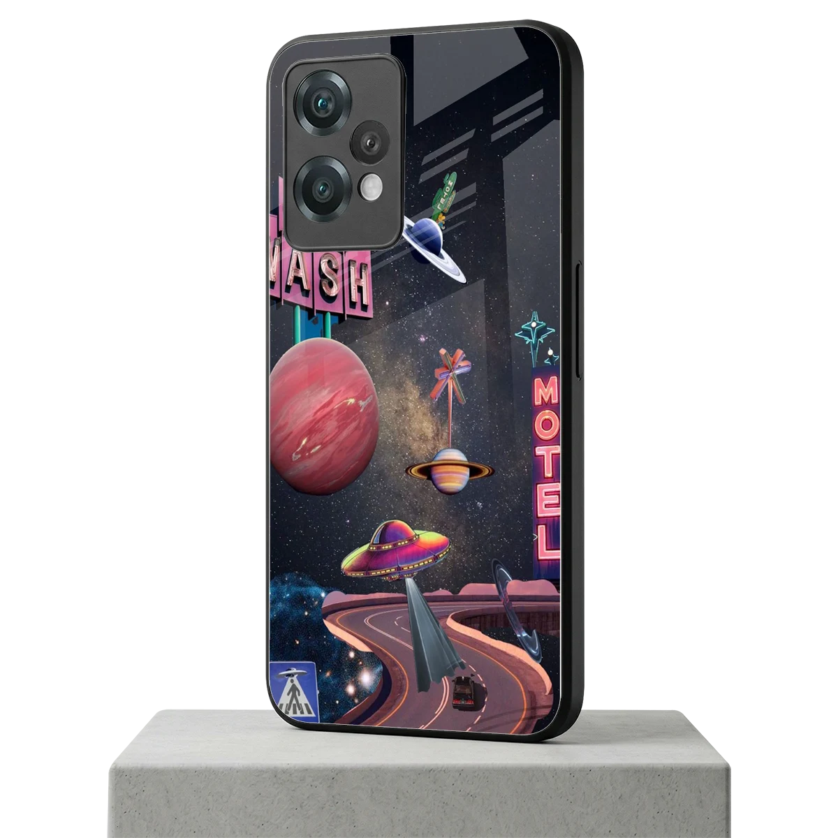 Cosmic Path oneplus nord ce 2 lite mobile cover | shockproof glass phone case