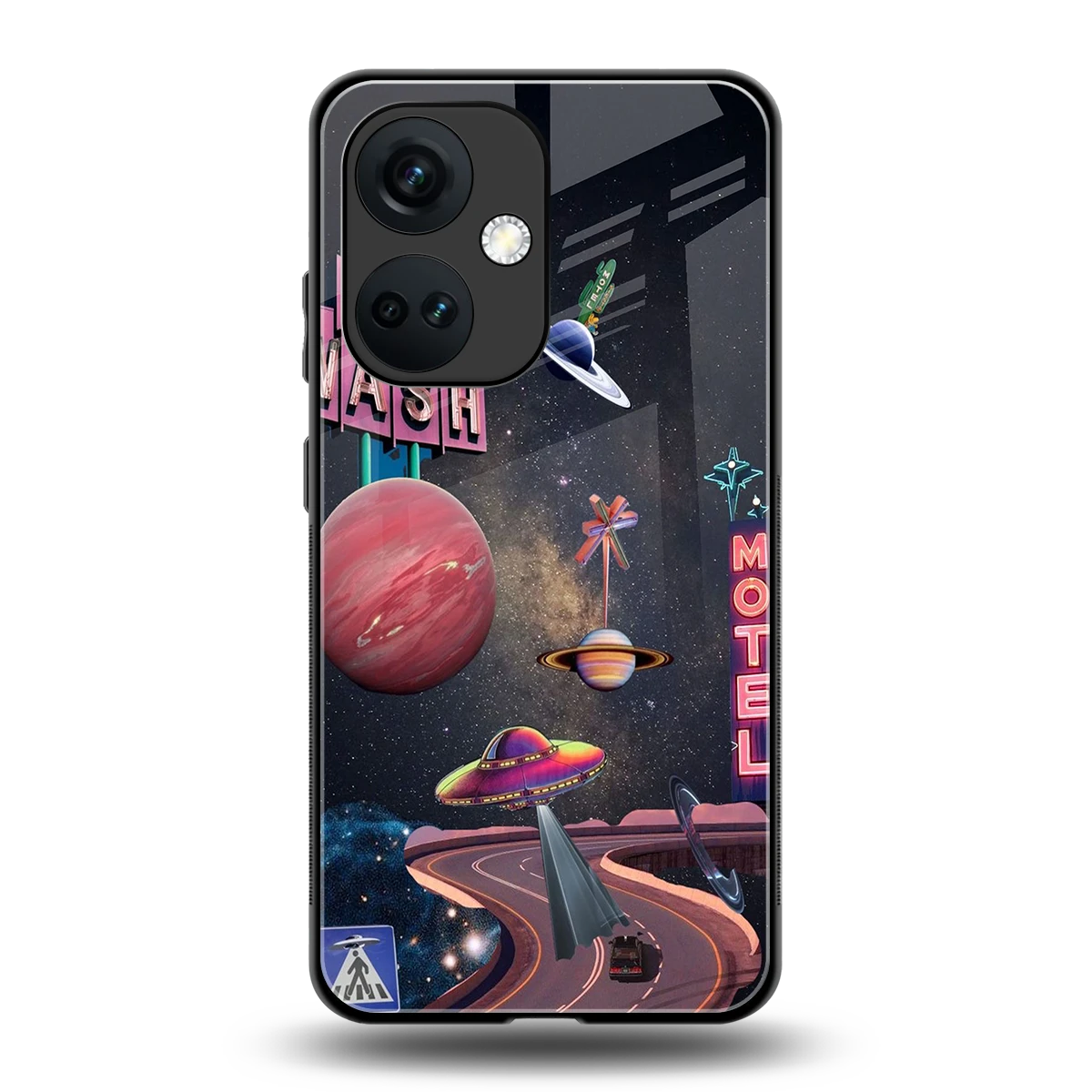 Cosmic Path back phone cover | glass case for oneplus nord ce 3