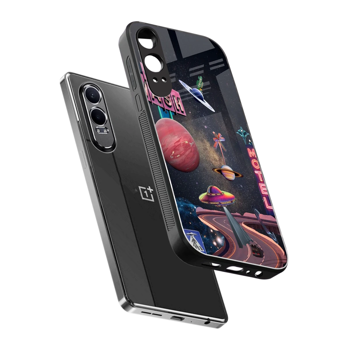 Cosmic Path sleek oneplus nord ce 4 lite cover with tempered glass back and TPU edges