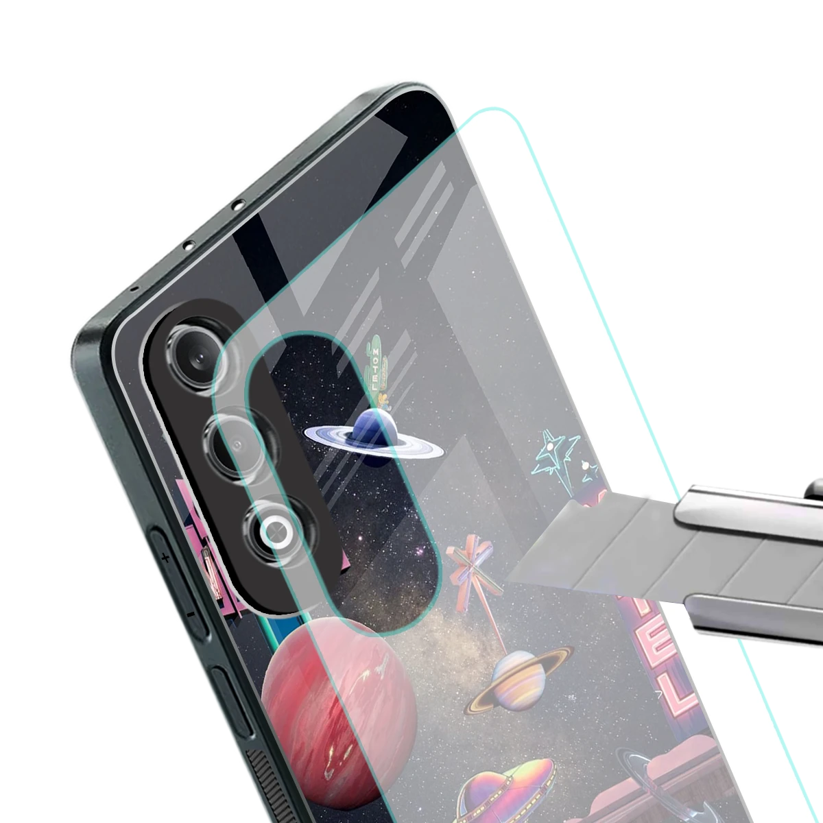 Cosmic Path stylish phone case for oneplus nord ce 4 | glossy glass and slim fit