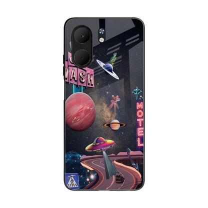 Cosmic Path back phone cover | glass case for oppo a5x 5g