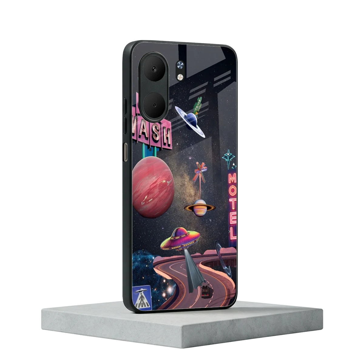 Cosmic Path oppo a5x 5g mobile cover | shockproof glass phone case