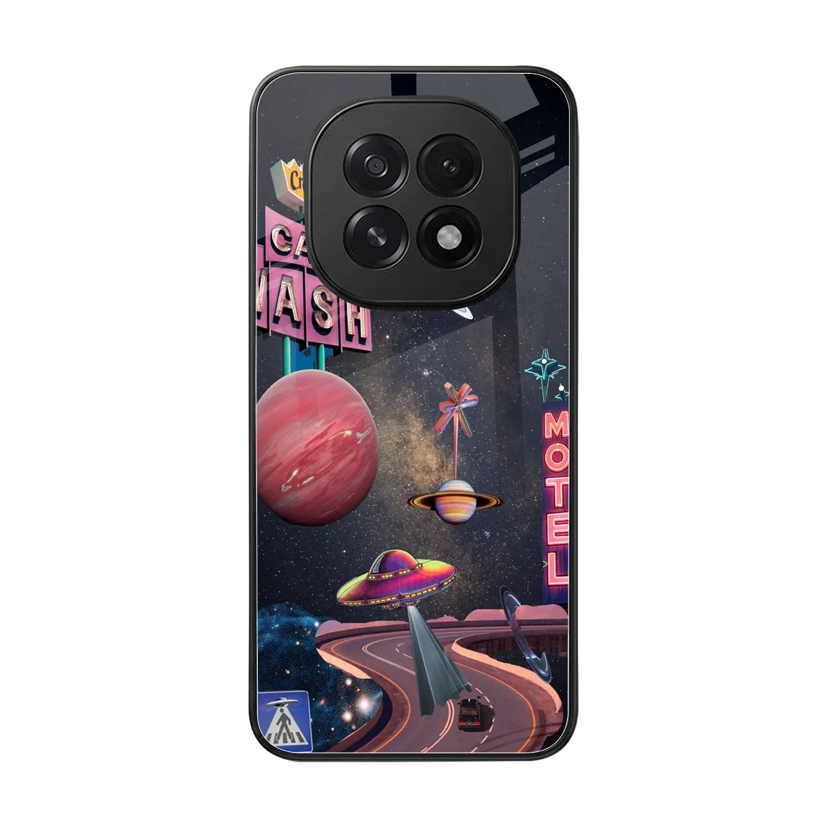 Cosmic Path back phone cover | glass case for oppo f29 5g