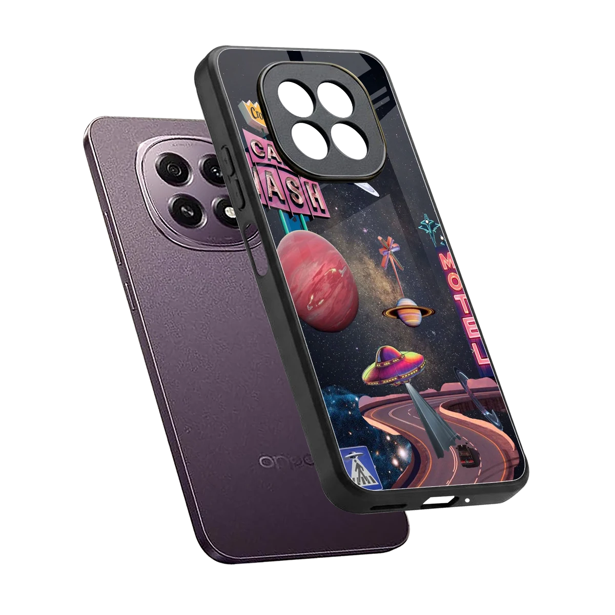 Cosmic Path sleek oppo f29 5g cover with tempered glass back and TPU edges