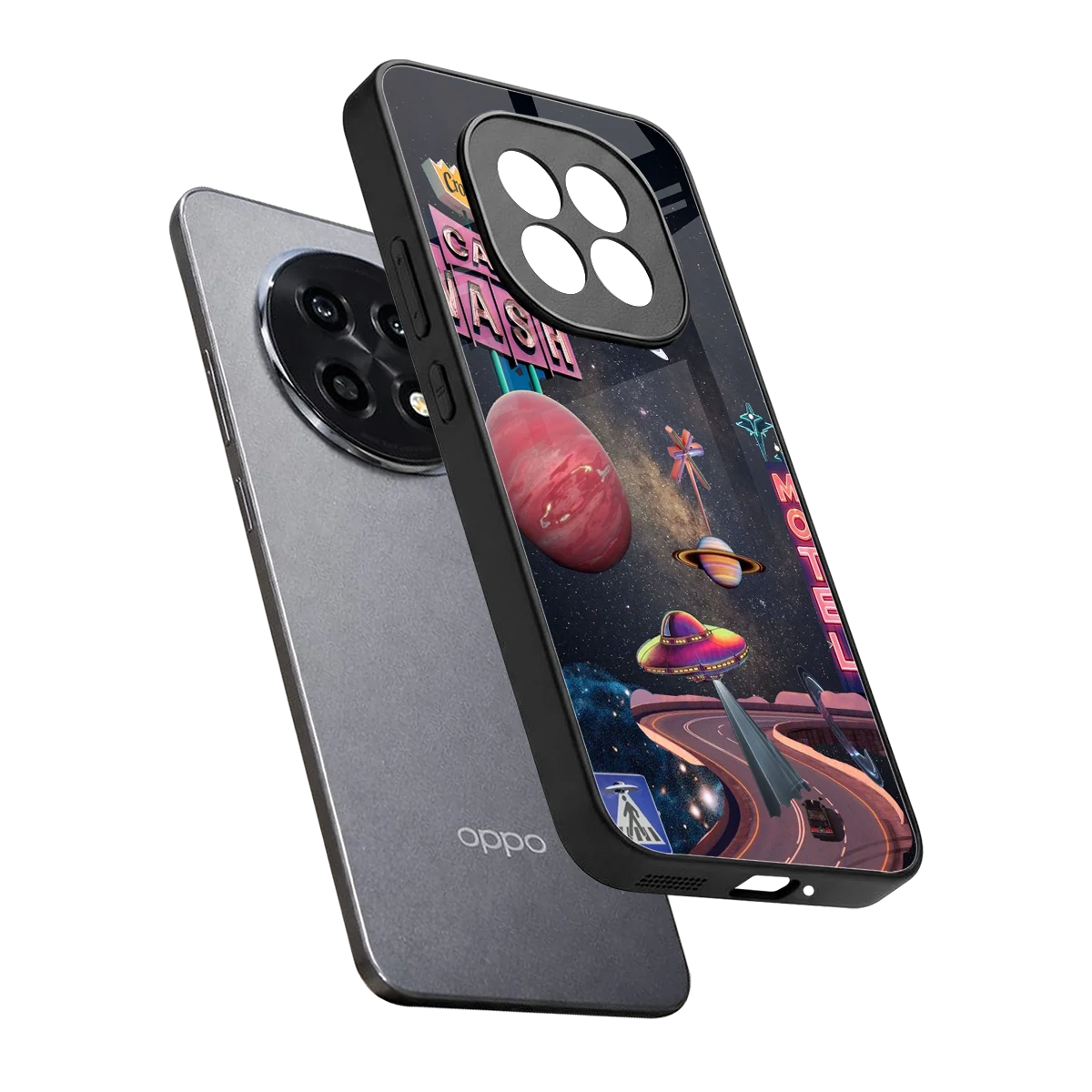 Cosmic Path sleek oppo f29 pro 5g cover with tempered glass back and TPU edges