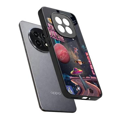 Cosmic Path sleek oppo f29 pro 5g cover with tempered glass back and TPU edges