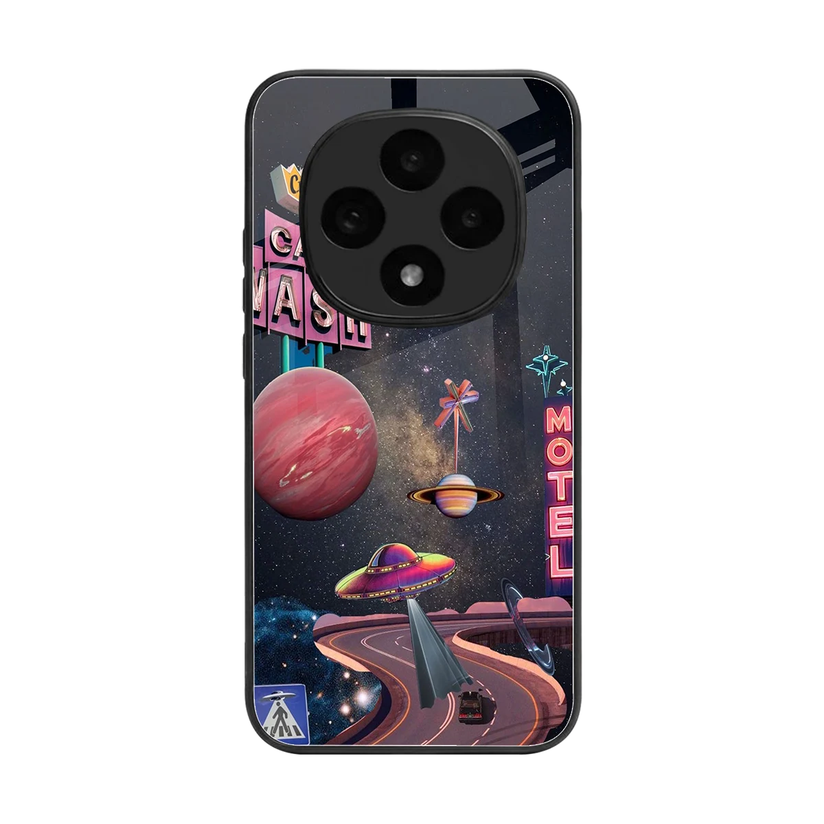 Cosmic Path back phone cover | glass case for oppo f31 pro 5g