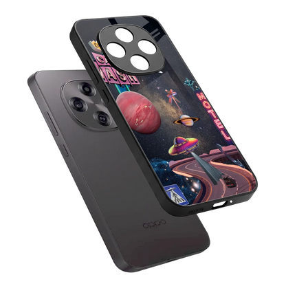 Cosmic Path sleek oppo f31 pro 5g cover with tempered glass back and TPU edges