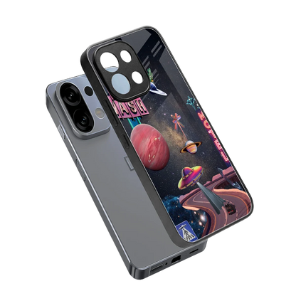 Cosmic Path sleek oppo k13 5g cover with tempered glass back and TPU edges