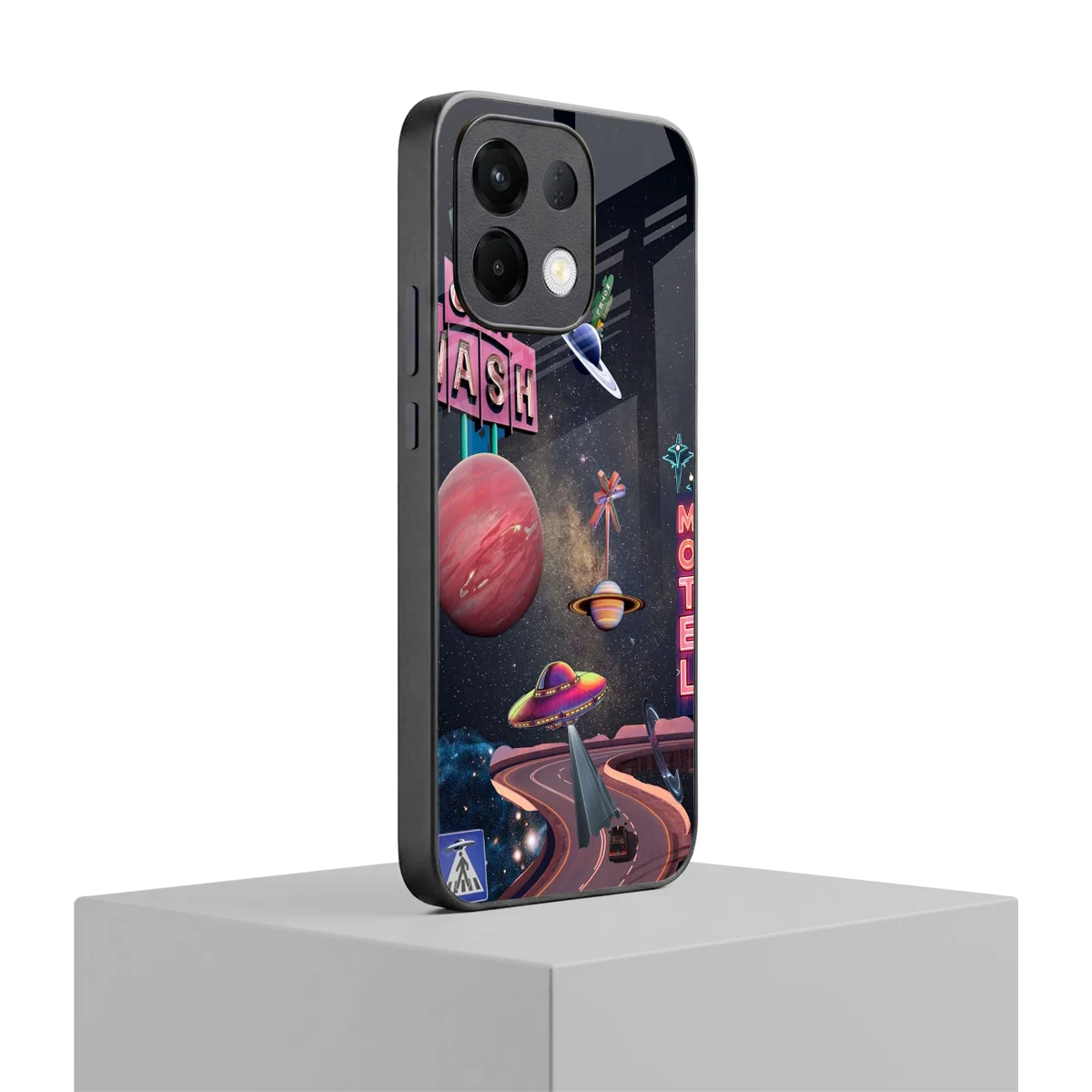 Cosmic Path oppo k13 5g mobile cover | shockproof glass phone case