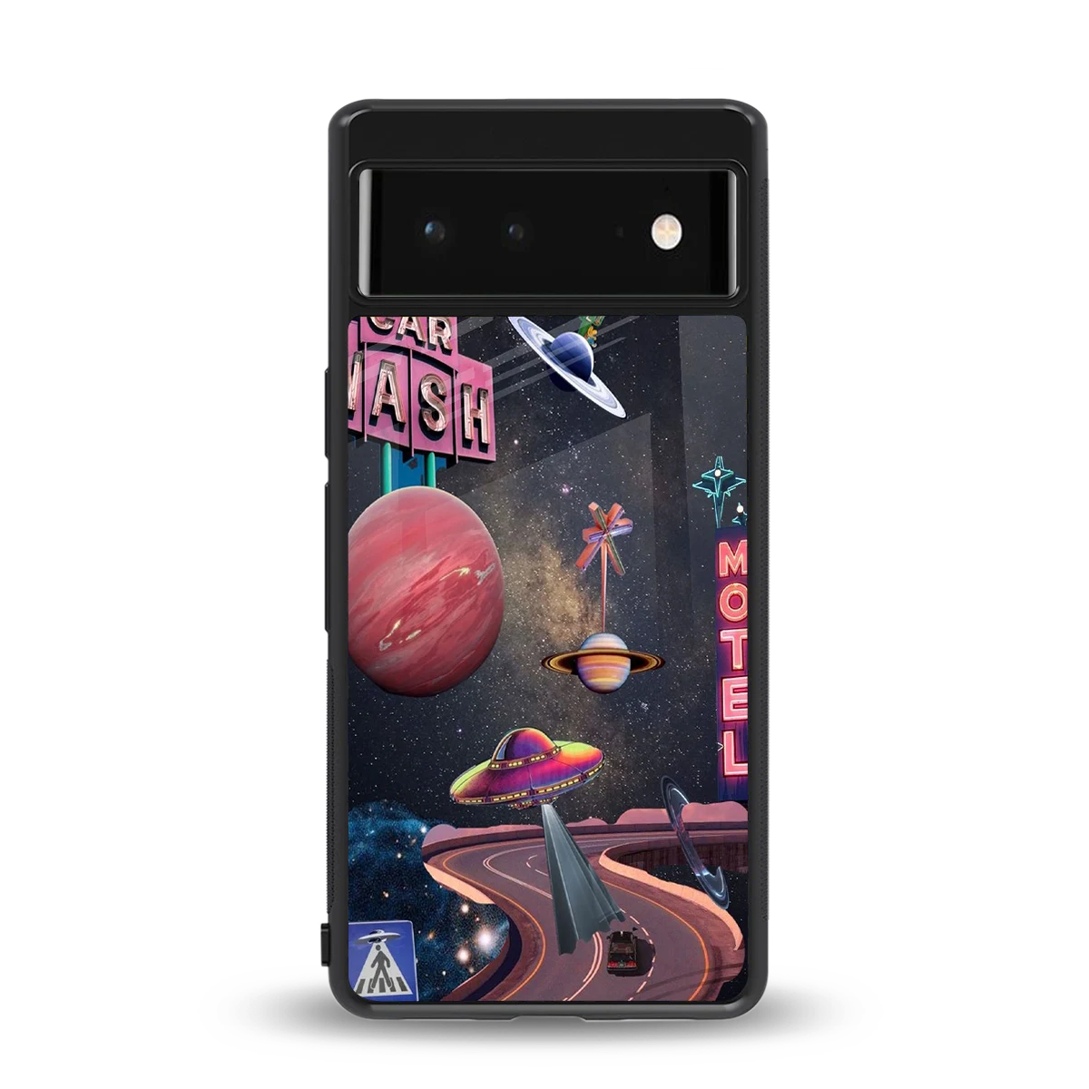 Cosmic Path back phone cover | glass case for google pixel 6a
