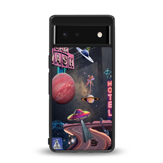 Cosmic Path back phone cover | glass case for google pixel 6a