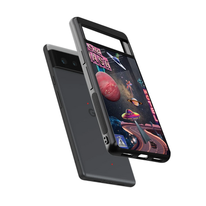 Cosmic Path sleek google pixel 6a cover with tempered glass back and TPU edges