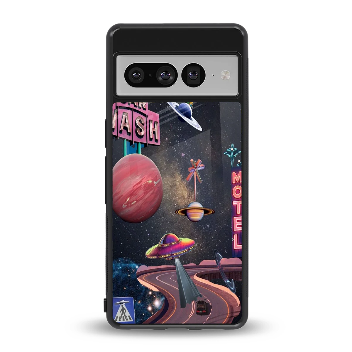 Cosmic Path back phone cover | glass case for google pixel 7 pro