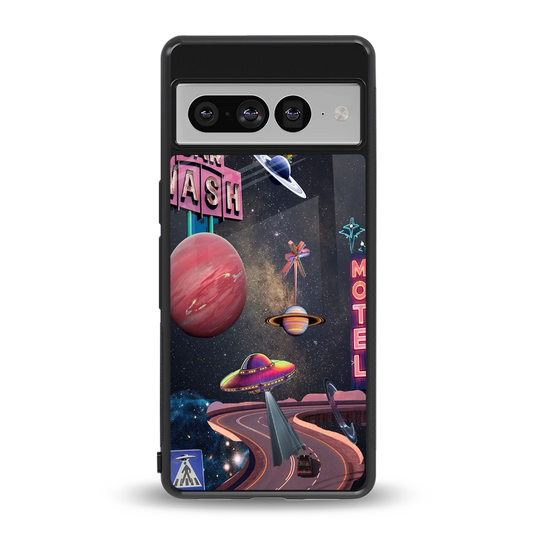 Cosmic Path back phone cover | glass case for google pixel 7 pro