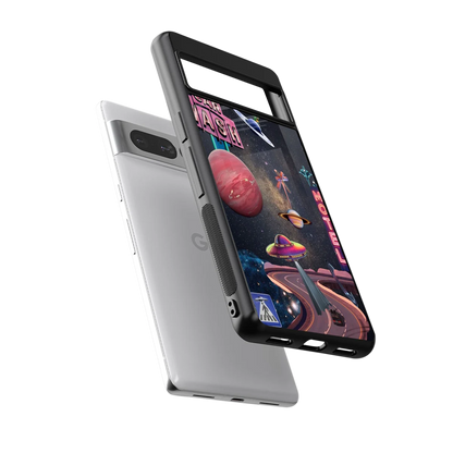 Cosmic Path sleek google pixel 7 pro cover with tempered glass back and TPU edges