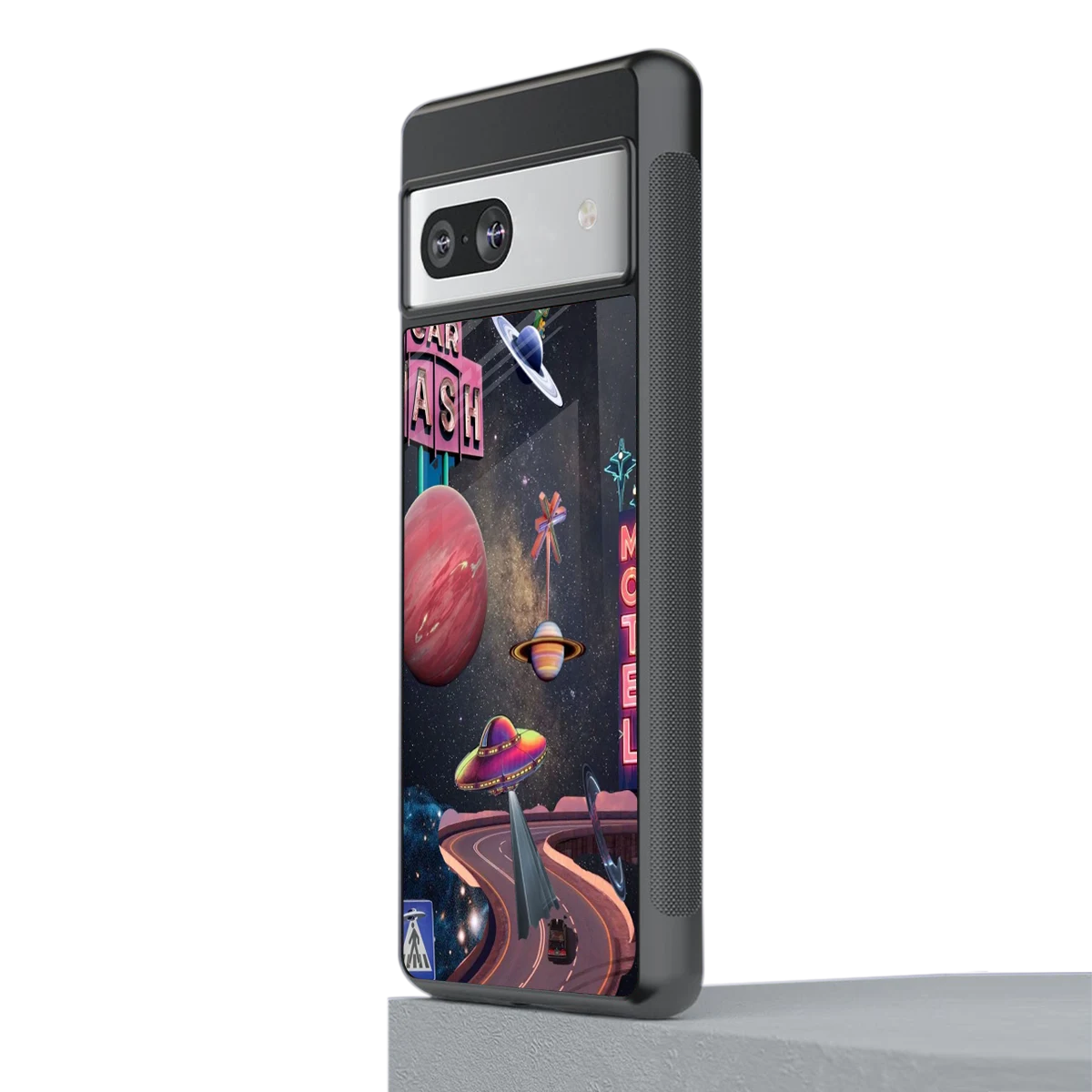 Cosmic Path stylish phone case for google pixel 7a | glossy glass and slim fit