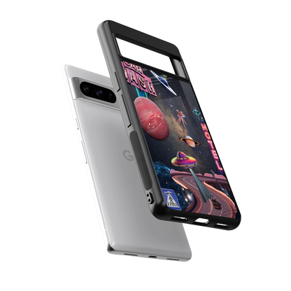 Cosmic Path sleek google pixel 8 pro cover with tempered glass back and TPU edges