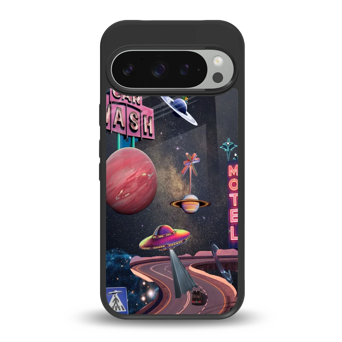 Cosmic Path back phone cover | glass case for google pixel 9 pro